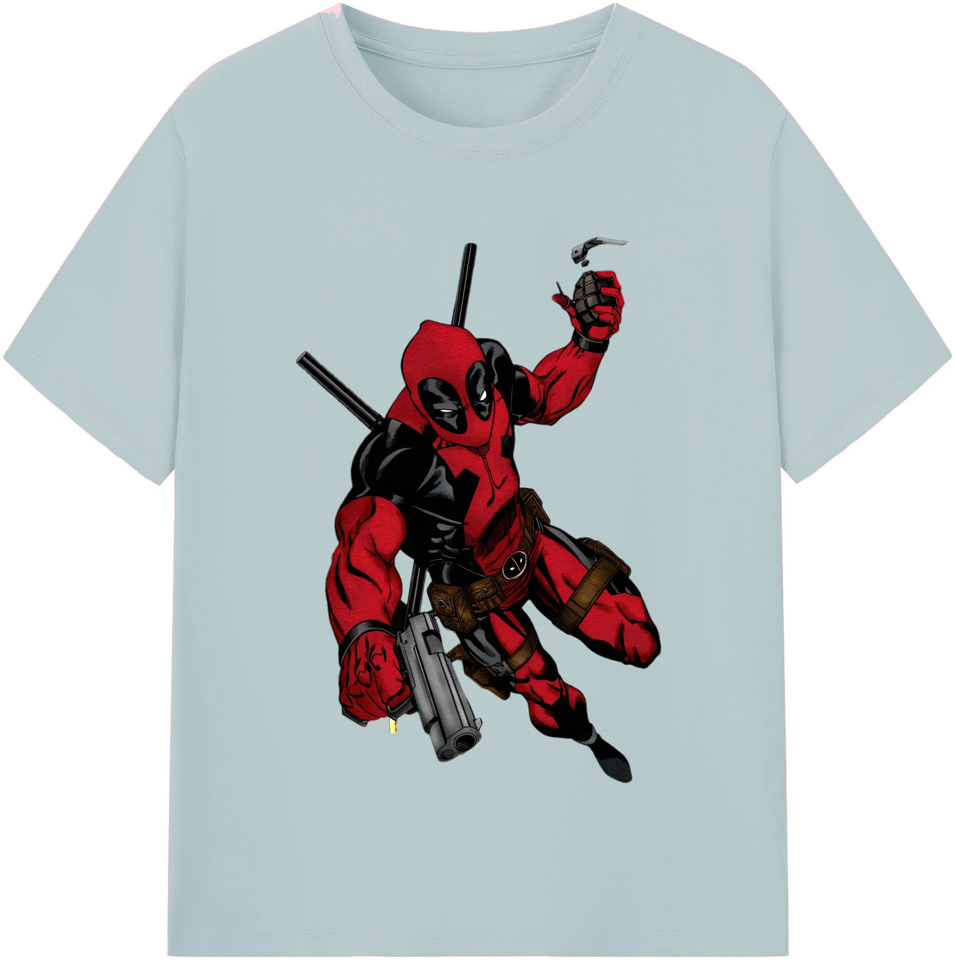 （画像用） Deadpool デッドプール 綿100％半袖Tシャツ（フロントプリント）